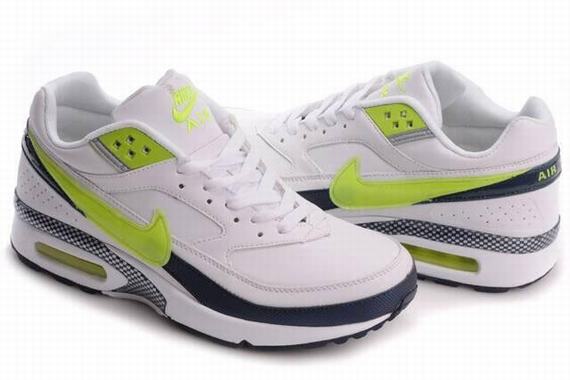 New Men'S Nike Air Max Black/White/Green